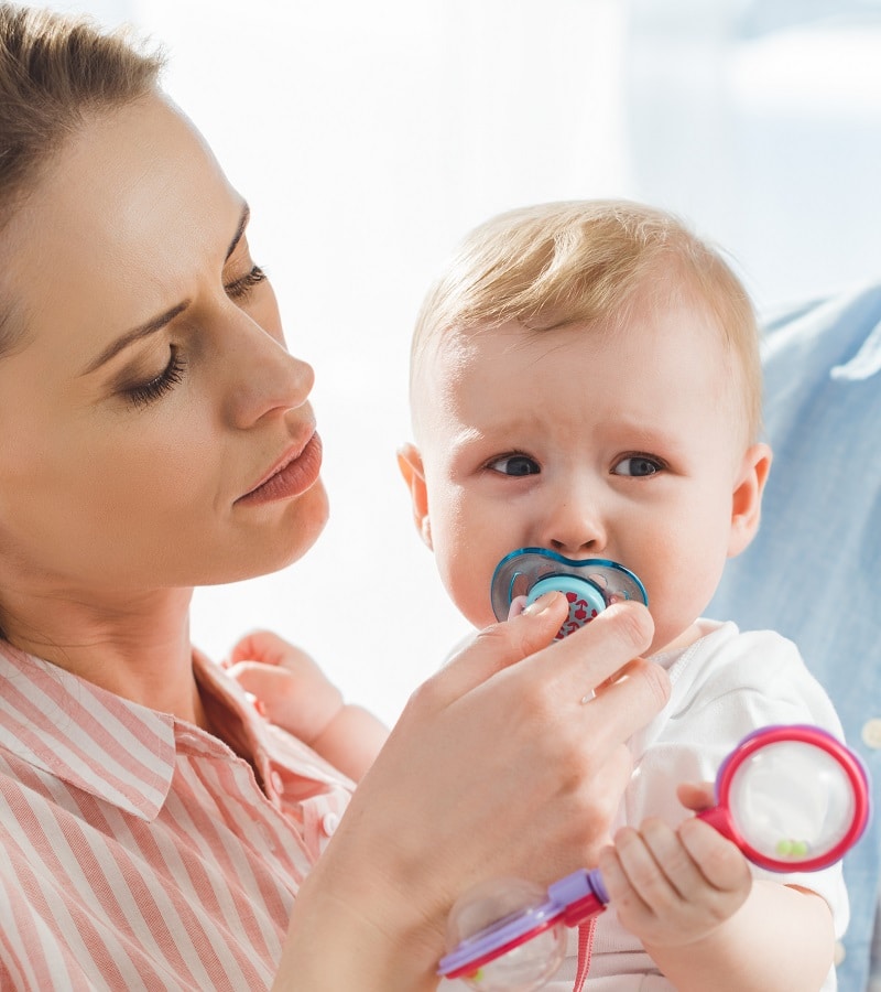 Dummy can help soothe a gassy baby