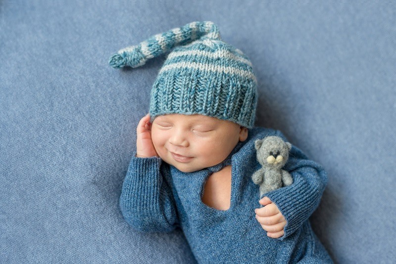 Baby smiling in sleep - could be a sign of wind