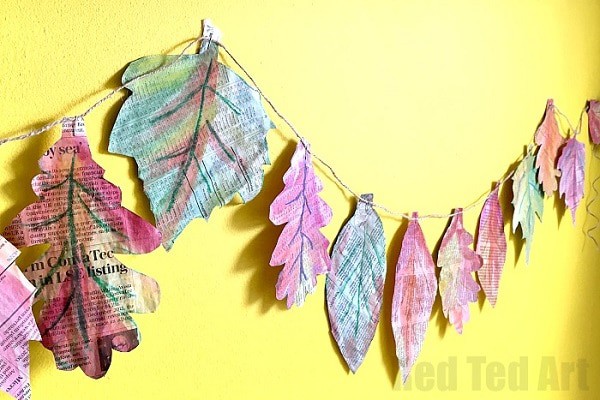 Leaf Garland Fall craft for toddlers