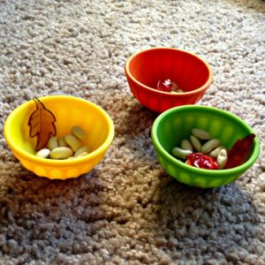 fall sensory bin for toddlers