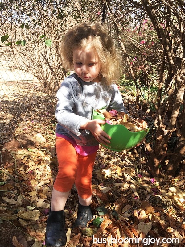 Toddler fall activity scavenging