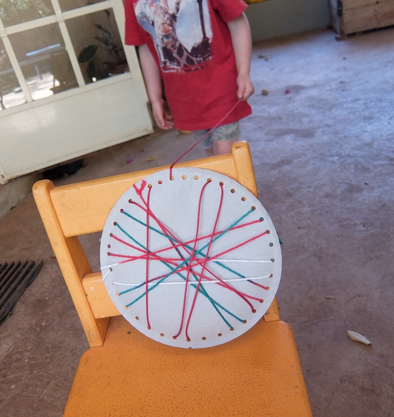 Paper plate apple craft