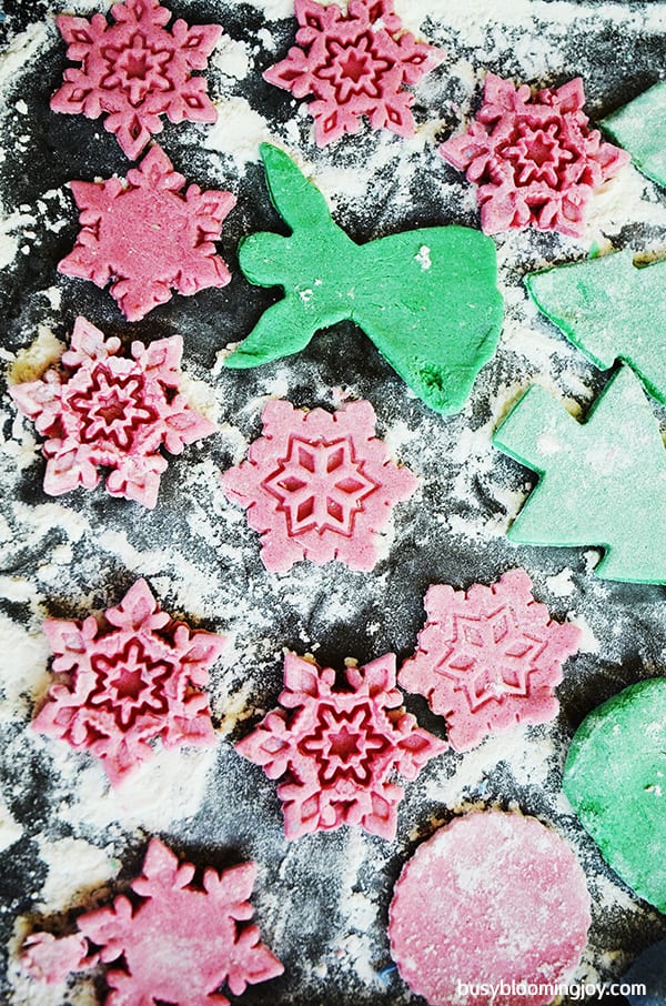 drying salt dough tree ornaments