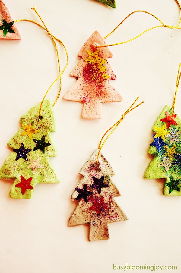 salt dough trees christmas ornaments