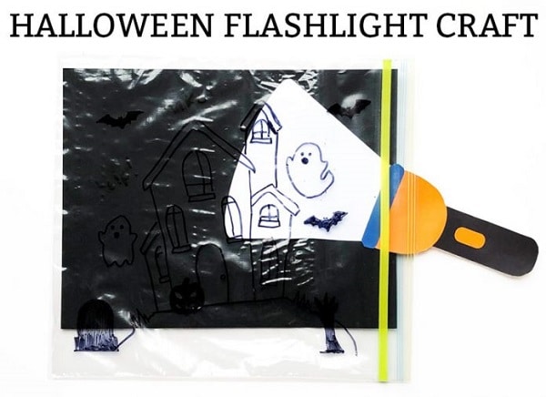 Halloween flashlight activity for kids