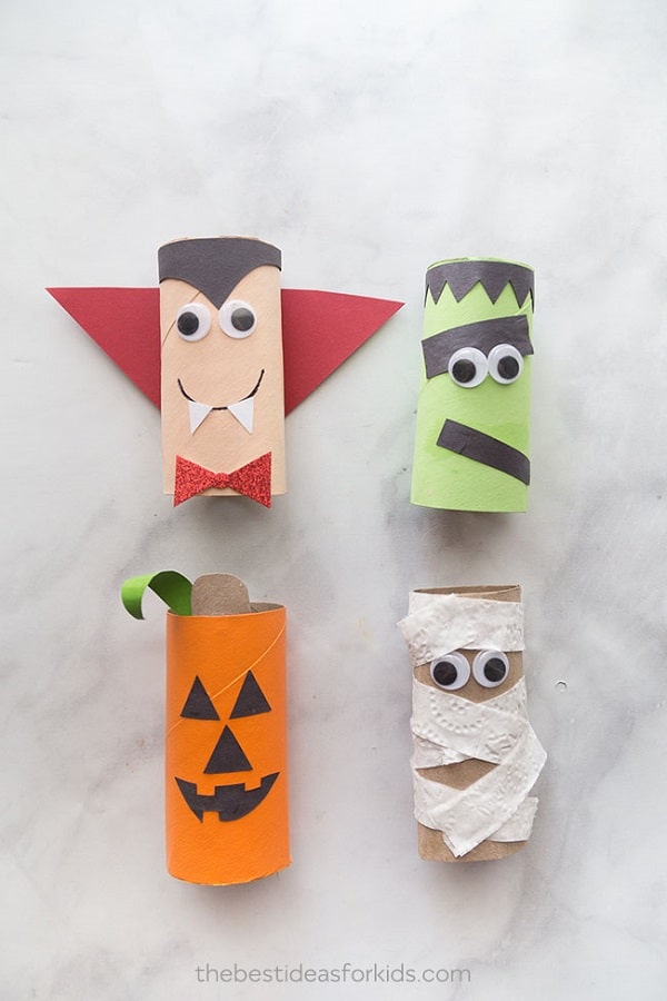 Halloween toilet paper roll craft