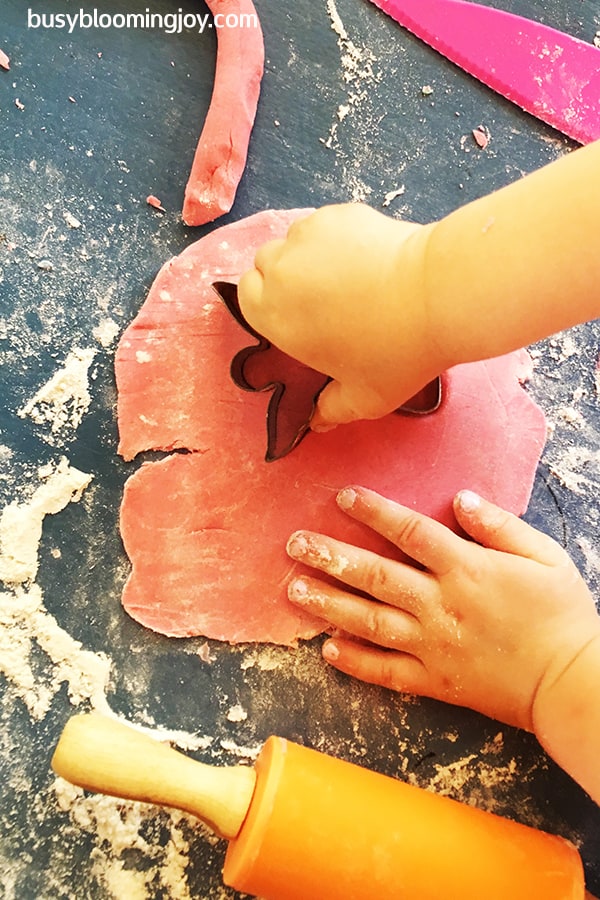 Cutting angel shape in salt dough craft