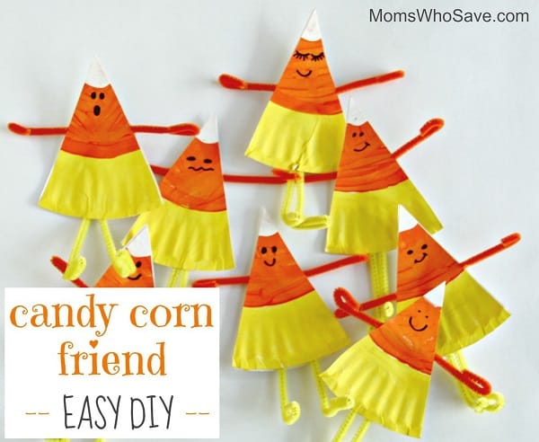 Candy corn halloween craft for toddlers