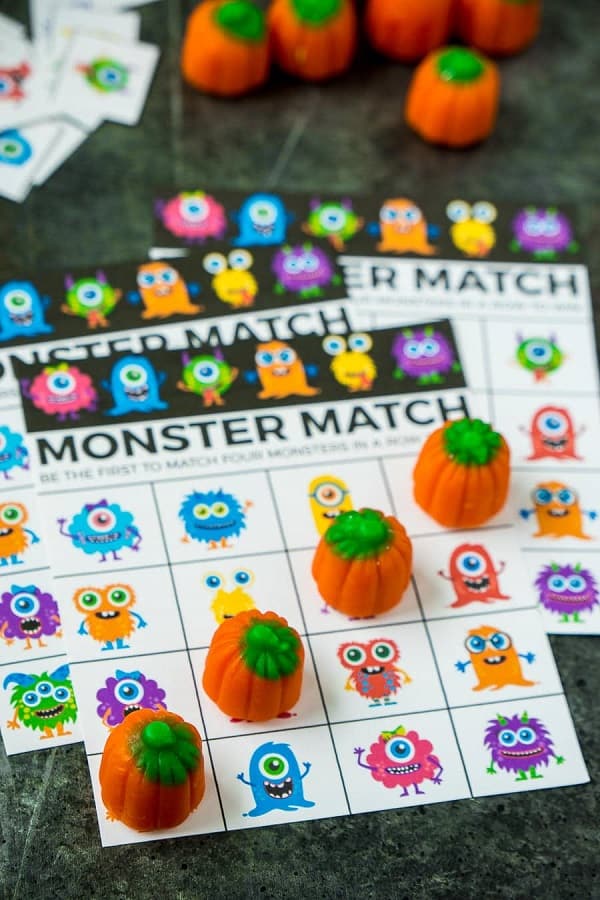 Halloween monster match for toddlers