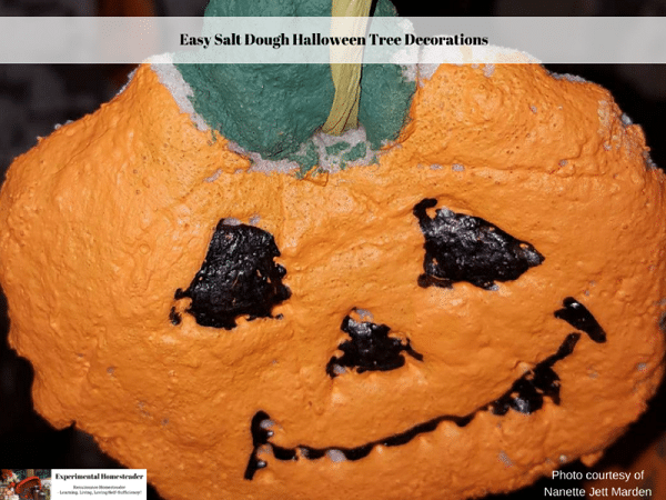 salt dough pumpkin faces