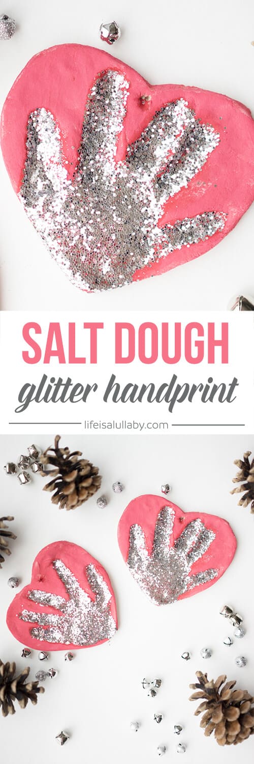 salt dough handprint Christmas crafts for toddlers age 2-3