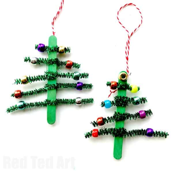 pipecleaner tree ornaments 