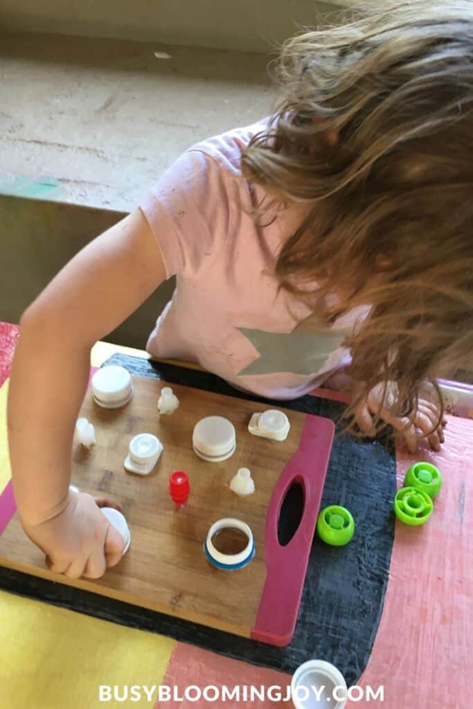 playing with DIY twist top board