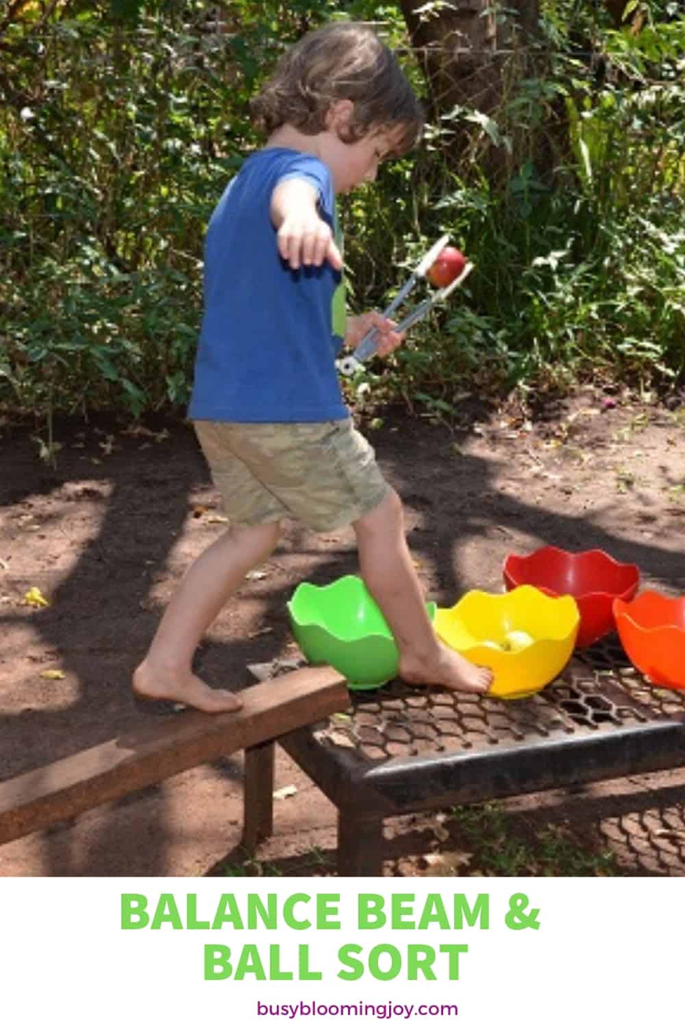 Balance beam outdoor activity