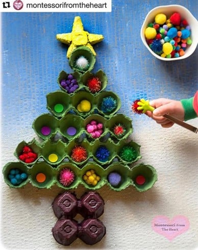 montessorifromtheheart Christmas activity for toddlers