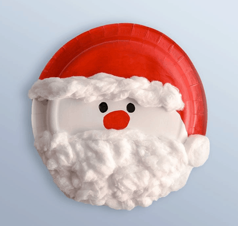 paper plate Santa craft for toddlers