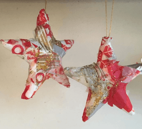 Christmas star ornament craft for preschoolers