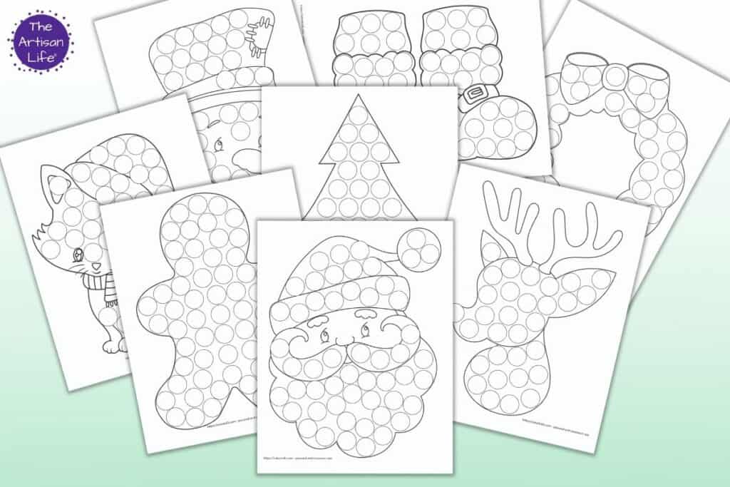 dot marker Christmas printables for toddlers