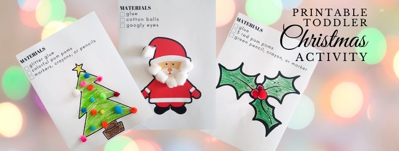 color and stick Christmas activity for toddlers