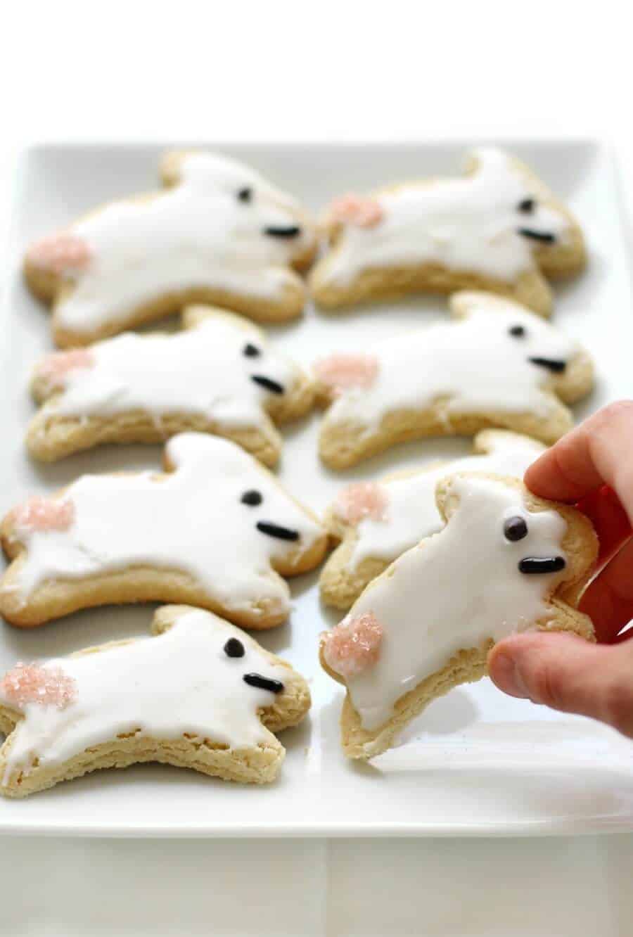 3 year olds will love making these Easter bunny cookies