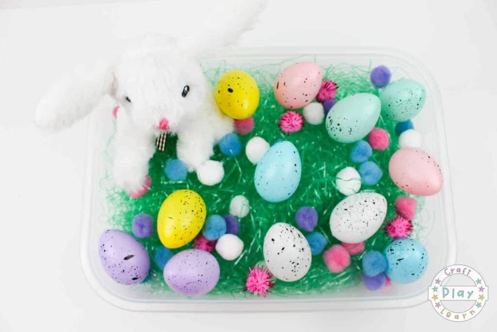 Easter Egg Sensory Bin For Toddlers