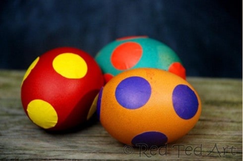 Spotted easter Egg craft for toddlers