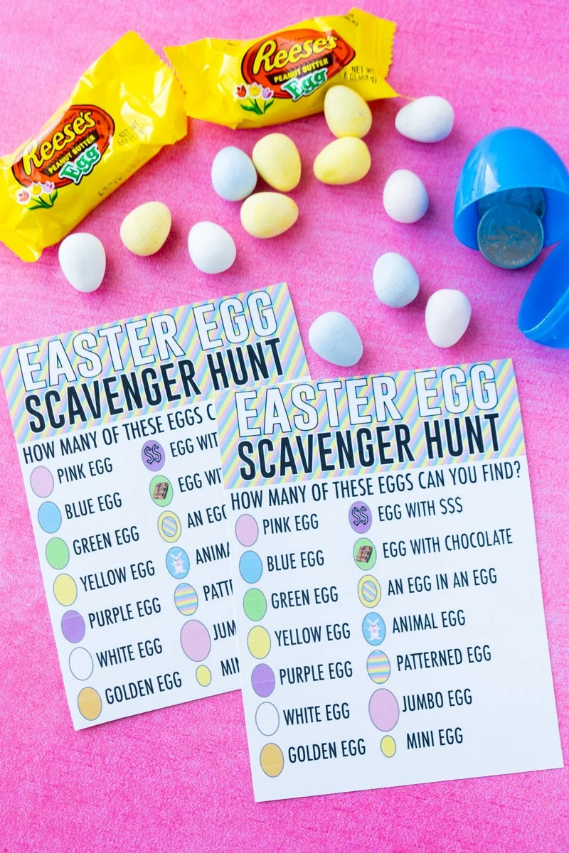 Printable Easter Egg Scavenger Hunt