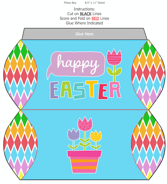 Easter Pillow Box Printable