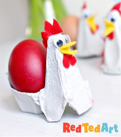 Easter chick egg cups from Red Ted Art