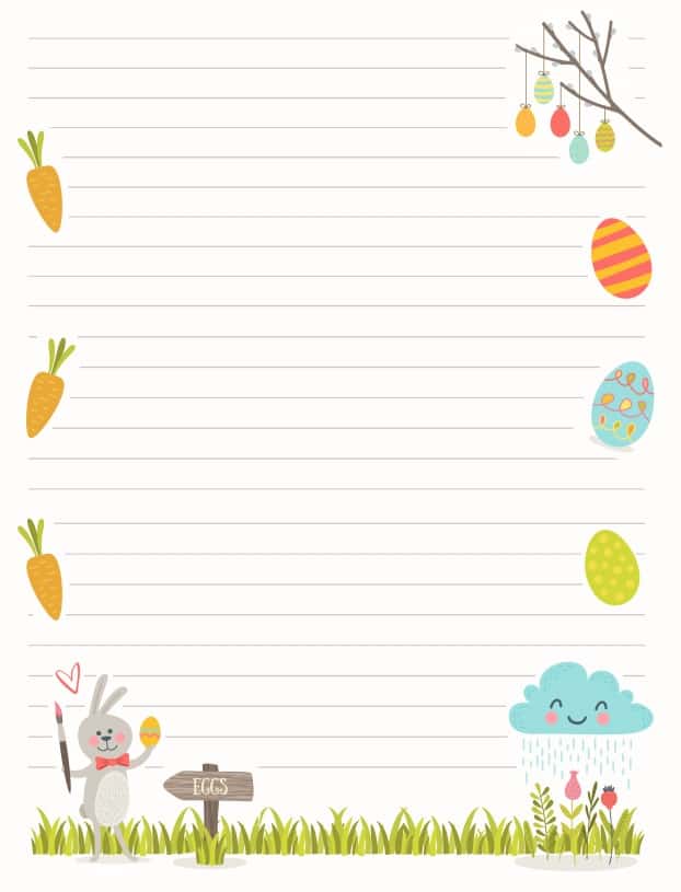 Write an Easter bunny letter as a fun activity for toddlers preschoolers