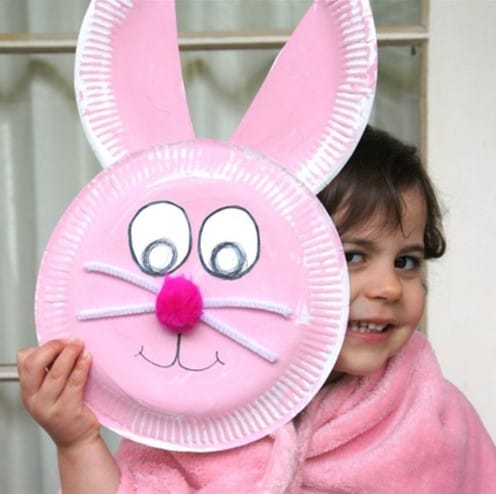 Paper plate Easter craft for toddlers from @tospitipougelaei.edu.eu