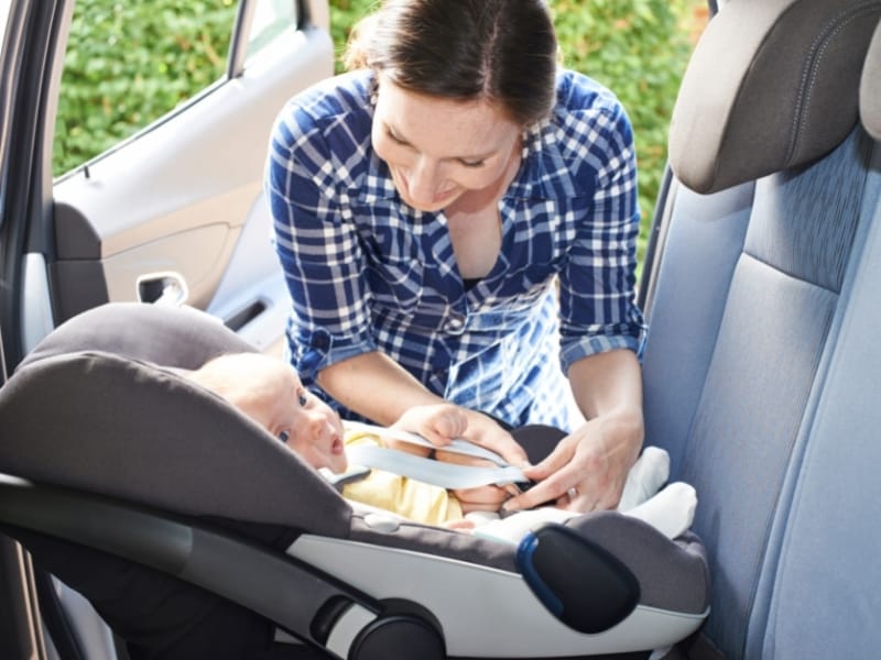 Car trip with outlet infant