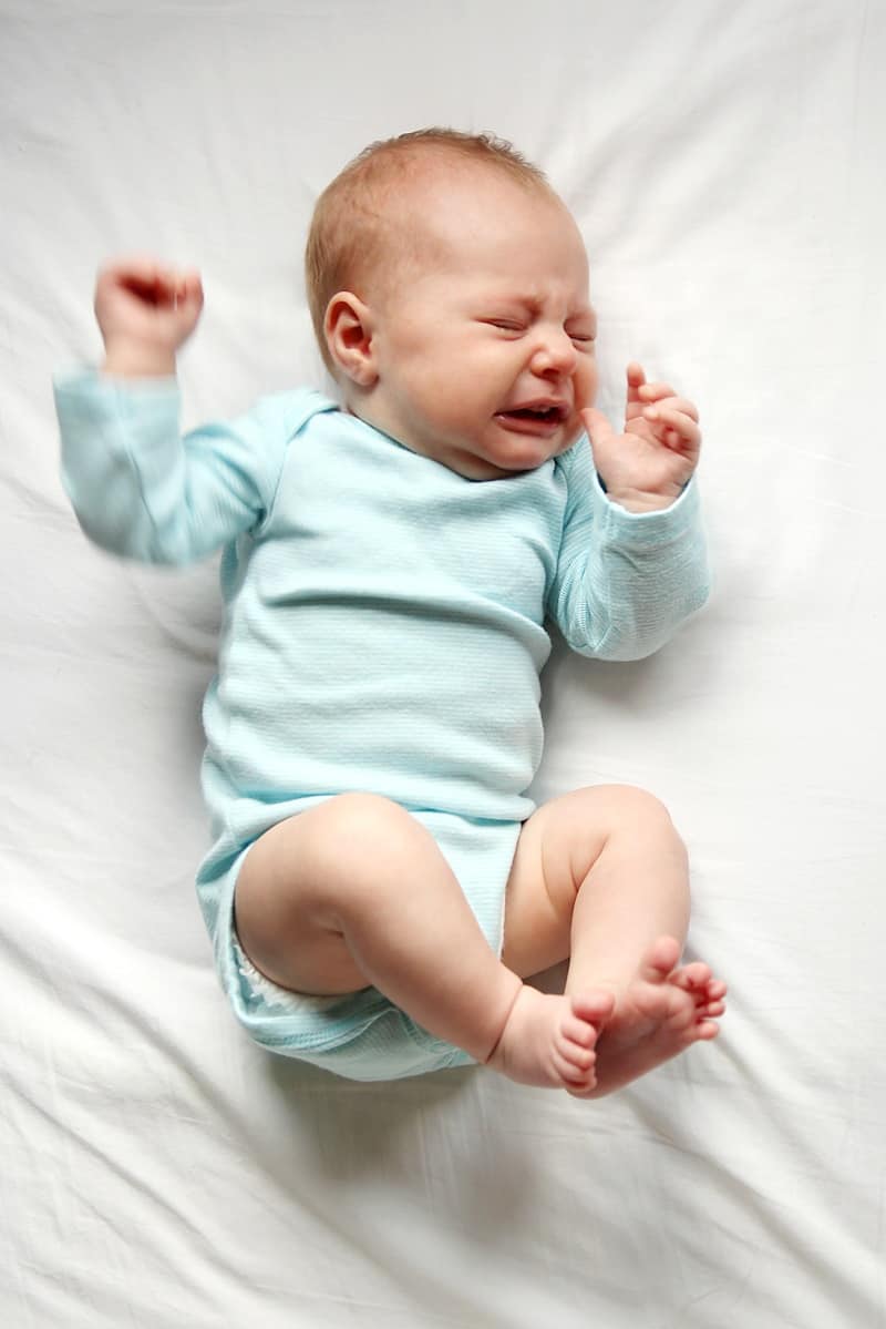 Newborn constipation can be symptomised by extreme discomfort