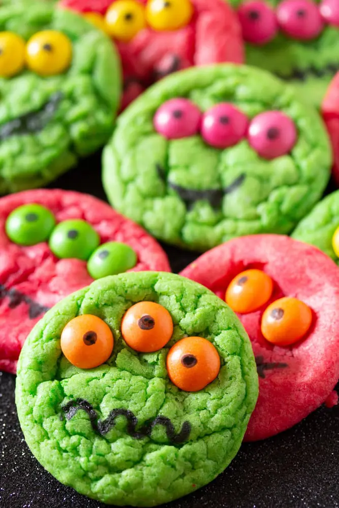 Halloween Monster Cookie snacks for kids 