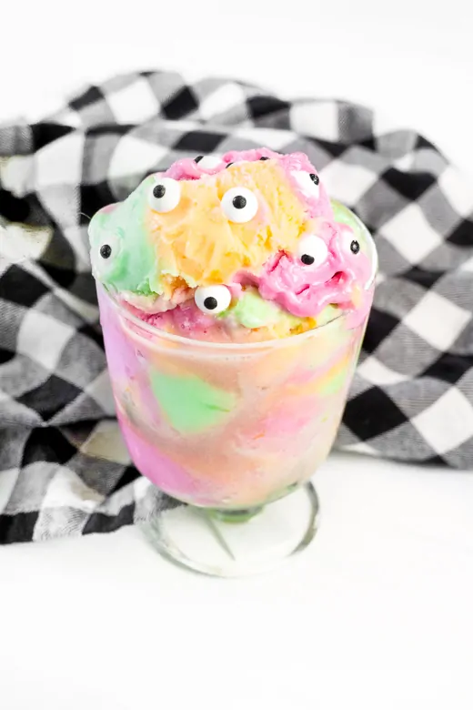 toddler Halloween sherbet treats for parties