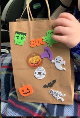 TODDLER Halloween party ideas diy treat bag