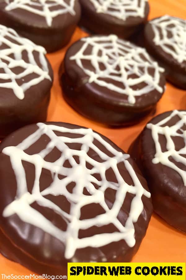 Spider web cookies for halloween parties