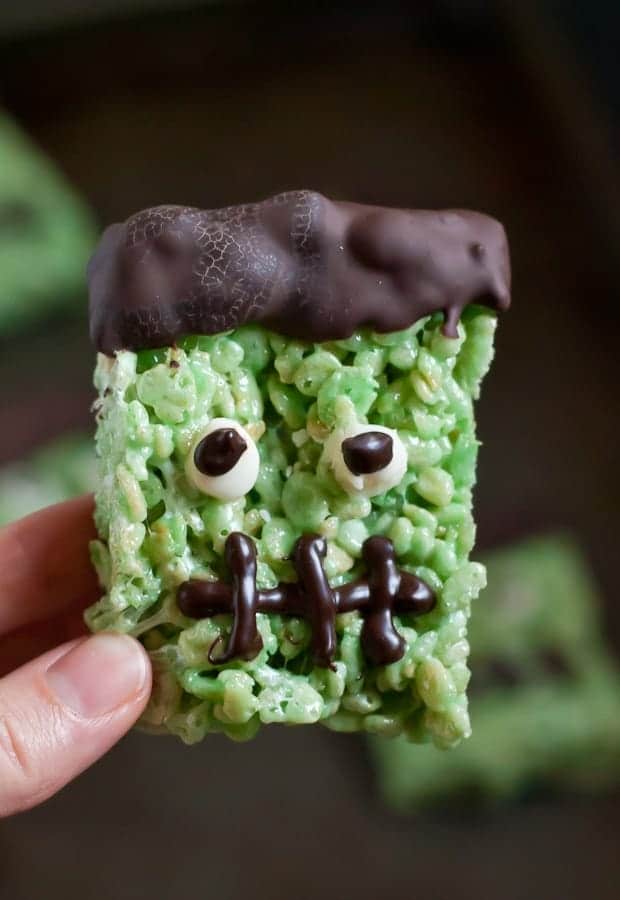 scary Frankenstein Rice Krispie Treats