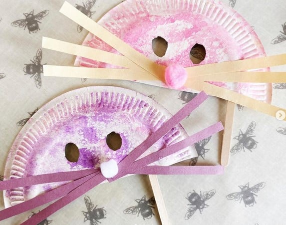 Easter Bunny Paper Plate Craft [Free Template]