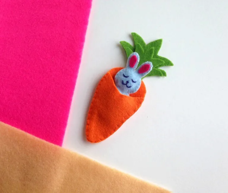 Sleepy Bunny Easy Easter Felt Craft for toddlers