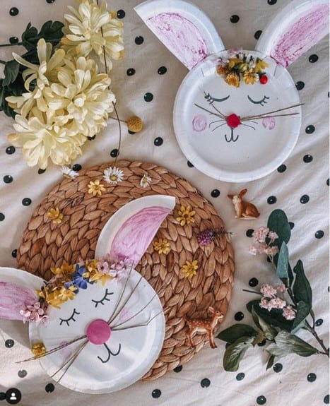 Easter Bunny Paper Plate Toddler Craft from @EmmaFaith
