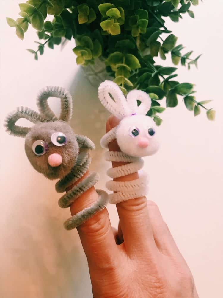 Easter bunny finger puppets will be a fun Easter activity for toddlers