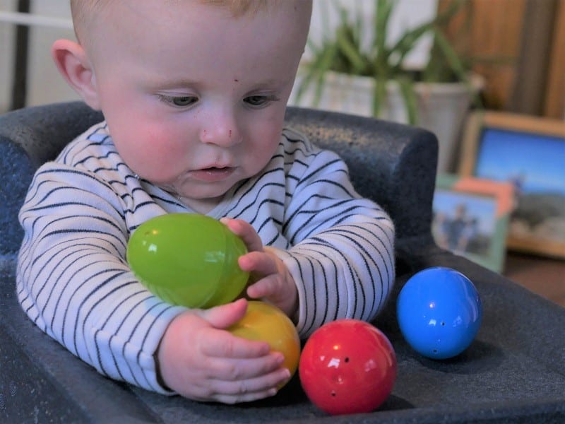 Easter egg rattles for fun sensory play for 1 year old babies and toddlers