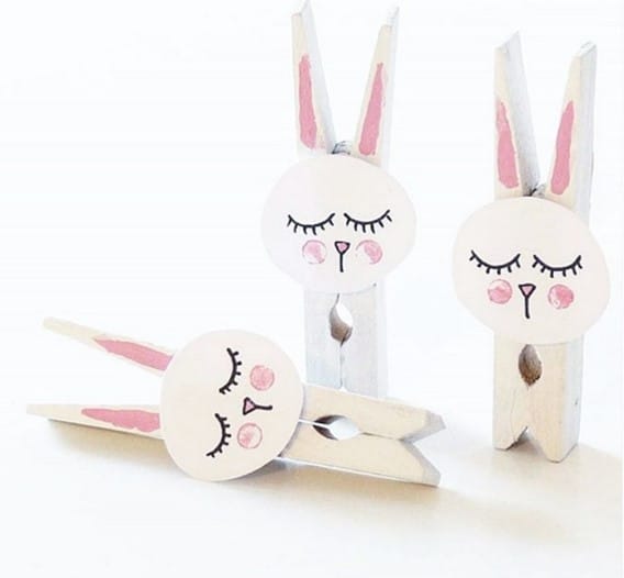 Peg Easter Bunny craft from @henryliebtlotta