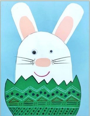Hatching Easter Bunny craft from @mombrightideas