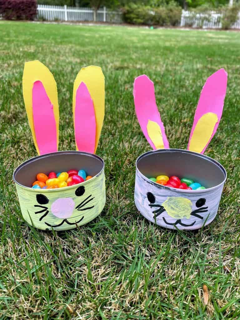 Spring Bunny DIY Candy Dishes for toddlers