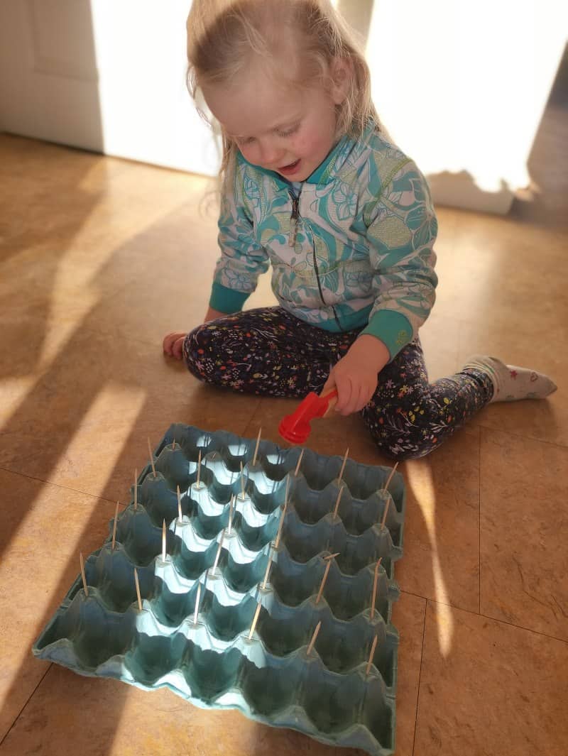 Egg box hammering - a winner!