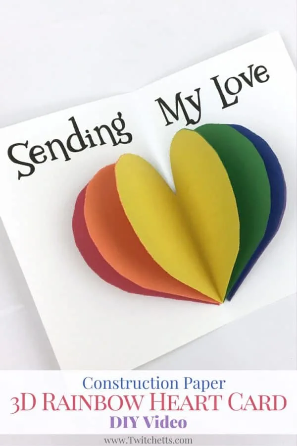 Easy Rainbow Heart - np from The Twitchetts -easy toddler card for Mothers Day