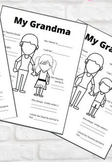 All About Grandma Printable for Mothers Day