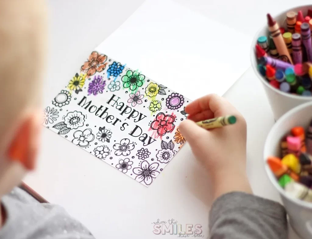 FREE Printable Mother's Day Card for toddlers for Grandma